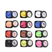 美甲光疗3D雕花胶无味雕花胶立体塑型雕花彩油胶12色DIY美甲