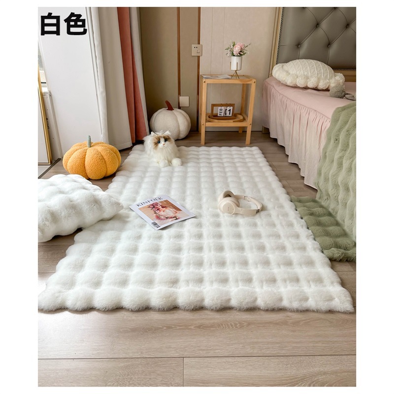Other – Full Coverage Car Carpet - white-new-rabbit-fur-bubble-fleece-60x200cm