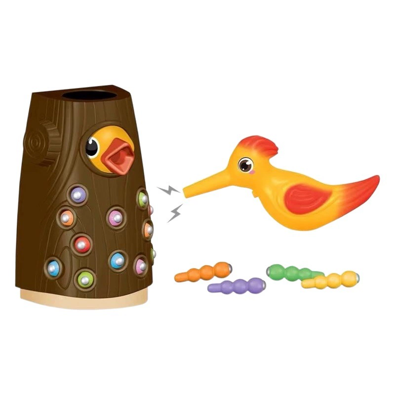 Трансграничная игрушка для ловли насекомых сороки, лесной доктор, развитие интеллекта, магнитная головоломка, кормление птиц, детская игрушка для рыбалки