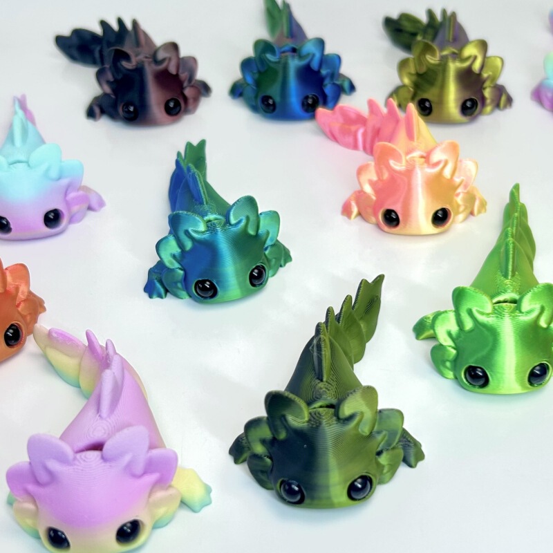 Cross-Border Hot Selling New Product 3D Printed Small Animal Cute Salamander Joints Movable Cute Salamander Baby Gift Cross-Border Hot Selling New Product 3D Printed Small Animal Cute Salamander Joints Movable Cute Salamander Baby Gift