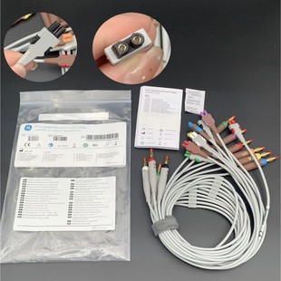 Ge Original Imported Mac5000 Series Electrocardiograph Electrocardiogram Lead Wire Breakout 10 Wires 12 Leads