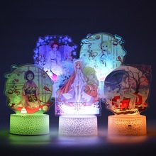 桐人刀剑神域亚丝娜SAO同款动漫周边谷子店3D小夜灯摆件产品批发