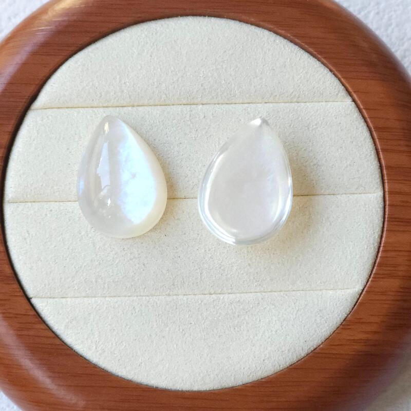 20mm日式极光幻彩爱心水滴半圆树脂贴片耳饰发夹diy饰品配件批发|undefined