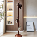 新中式衣帽架落地轻奢创意实木挂衣架卧室现代全实木简约落地衣架