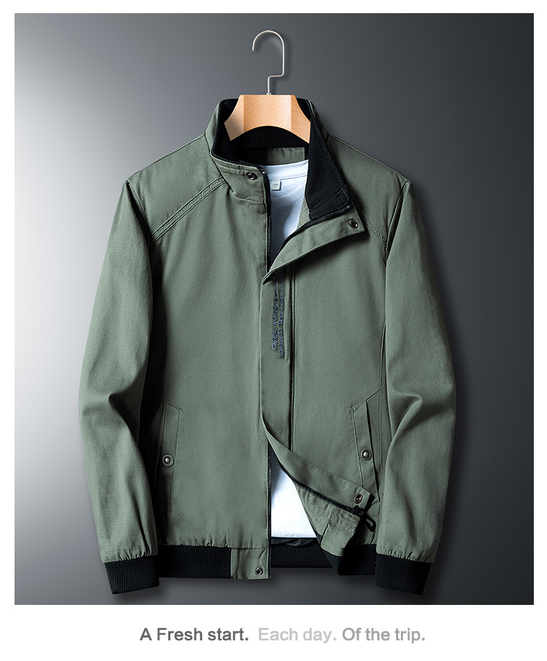 Men's Casual Baseball Collar Jacket Lightweight Spring Autumn_voghion.com