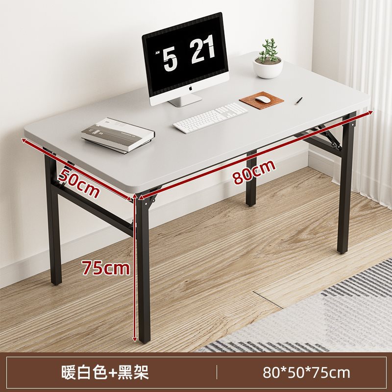 Mesa de escritorio plegable mesa de estudio de escritorio de escritorio de estudiantes de oficina en el hogar tabla pequeña tabla rectangular alquiler simple