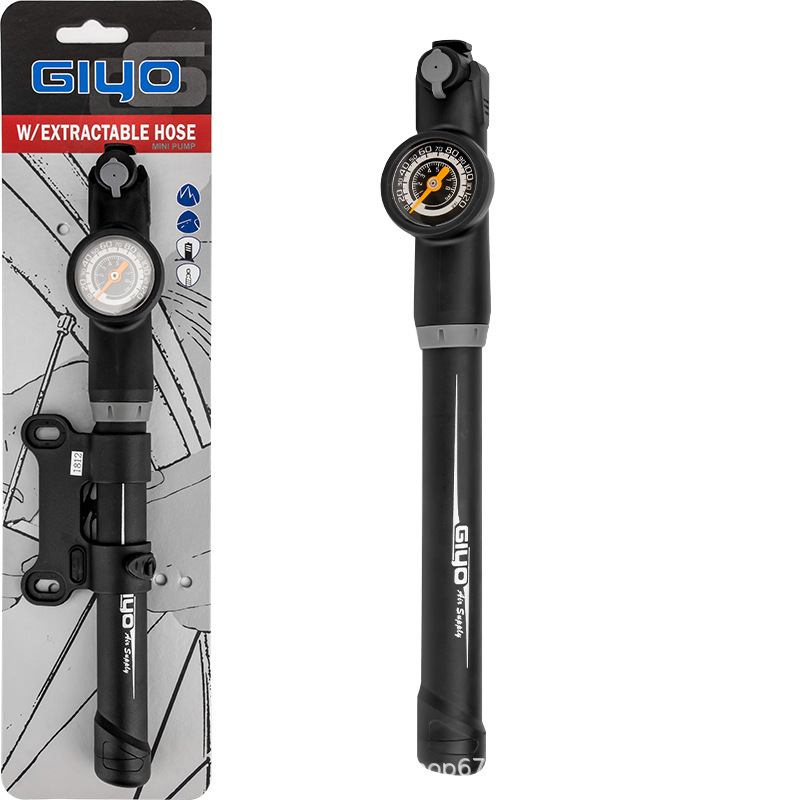 Bomba de bicicleta carretera Correa plástico manguera americana boca universal herramienta inflable portátil