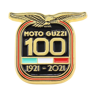 Moto Guzzi Brooch 100Th Anniversary Enamel Pin Eagle Badge Motorcycle Enthusiast Gift Accessories (Yaxa sancaqları) - gold