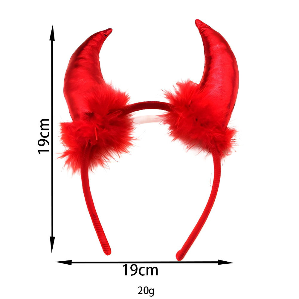 Halloween diablo cos tocado cuerno tenedor Halloween cuerno cuerno accesorios para el cabello diadema cola de diablo