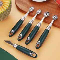 304 stainless steel fruit scoop, watermelon cutting magic, ice cream scoop, fruit divider, carving knife, ball scoop