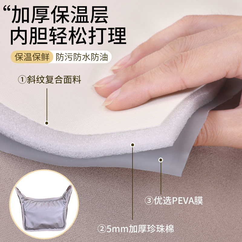 Bolsa de almuerzo de estilo japonés, bolsa bento portátil, bolsa de aislamiento impermeable, nuevo estilo, trabajador de oficina, estudiante, lonchera gruesa, bolsa de mano