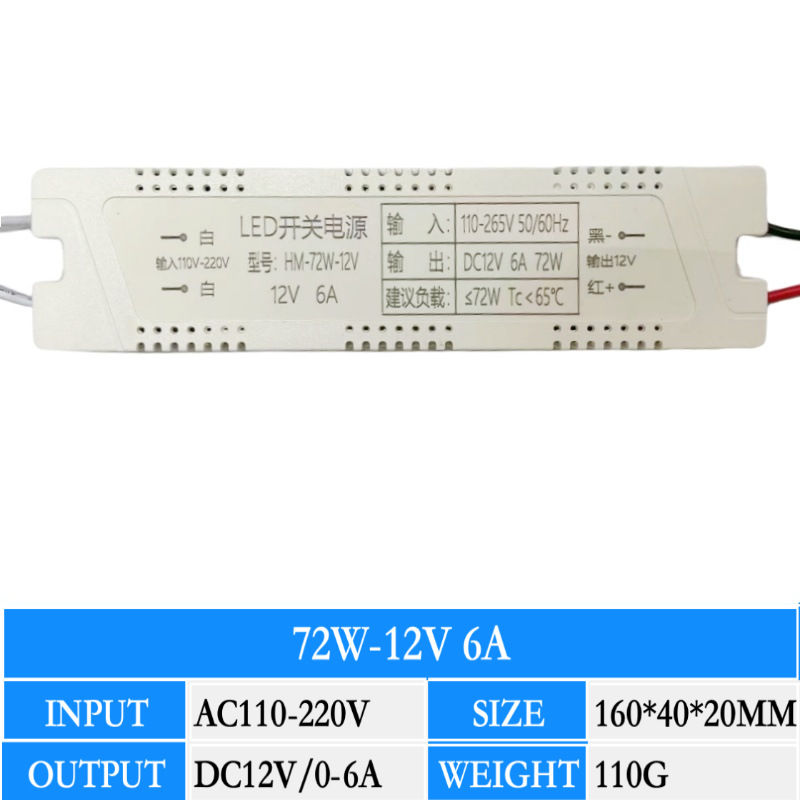 12V6A72W