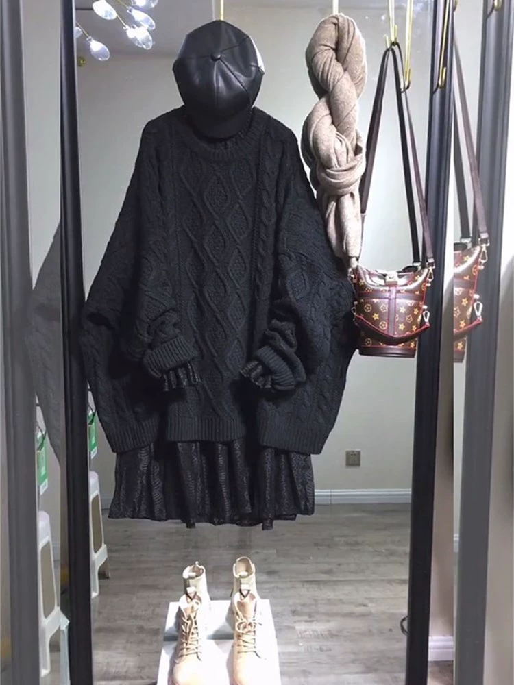 Black sweater, demi-season long-sleeve