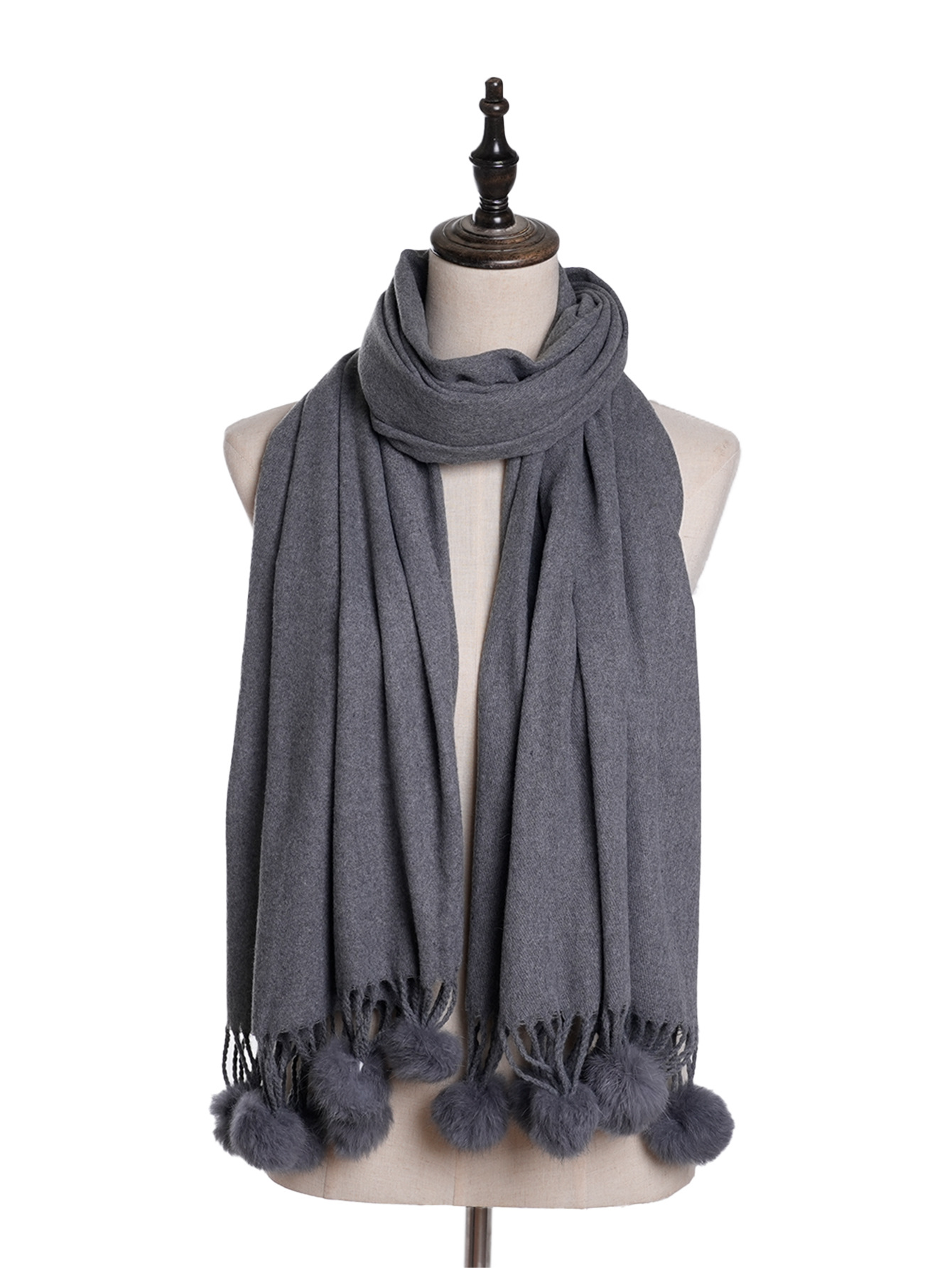 Women's Casual Simple Style Solid Color Imitation Cashmere Scarf display picture 5