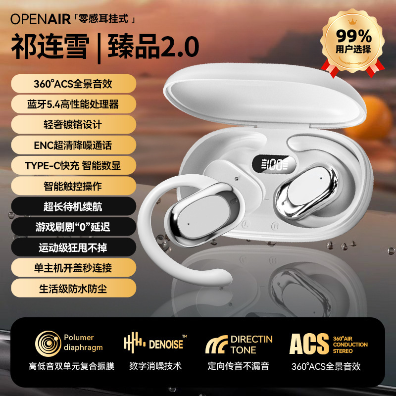 柏林之声2025新款骨传导运动无线蓝牙耳机不入耳挂耳式降噪长续航|undefined