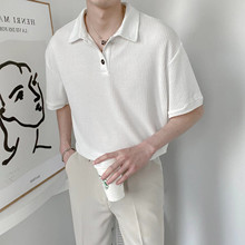 轻熟风男士短袖polo衫2022夏季潮牌半袖T男装上衣韩版翻领体恤