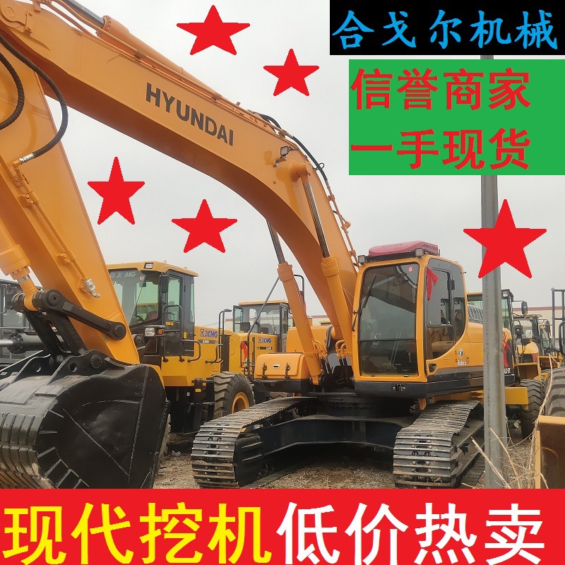 二手现代305挖掘机价格出口优惠大型30吨挖沟机