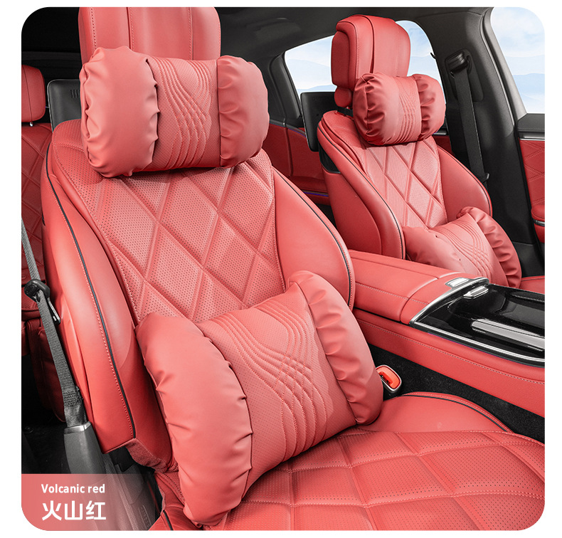 2025 New Car Headrest and Lumbar Support, High-End Bubble Cotton Neck Pillow, Comfortable and Breathable Shoulder Pads, Car Headrest Pillow