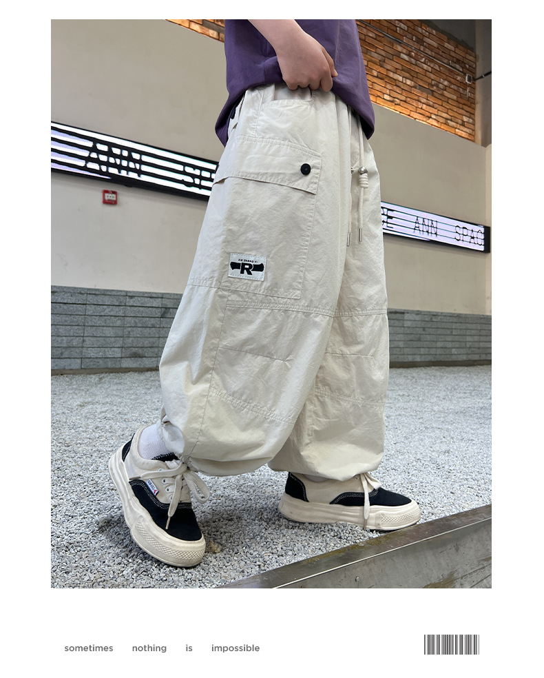 Pi Shuai Pojkar Tunna 2024 Nya Myggsäkra Mellanstorlekar Stora Barn Sommararbetsbyxor Trendiga_voghion.com