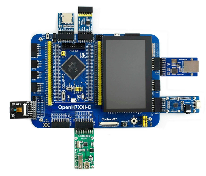 Плата разработки STM32H743iit6 учебная плата содержит 7 модулей Openh743i-C (упаковка A)