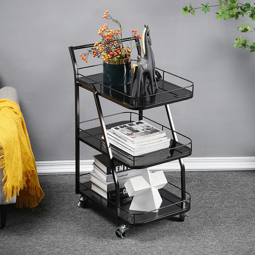 Restaurant handcart iron tea snack service cart 4S shop karaoke bar snack cart cake cart
