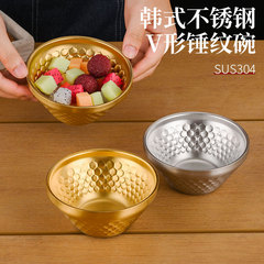 304二層ステンレスV字ボウル、サラダボウル、槌目ボウル、冷麺ボウル、笠ボウル、デザートアイスボウル、綿氷ボウル