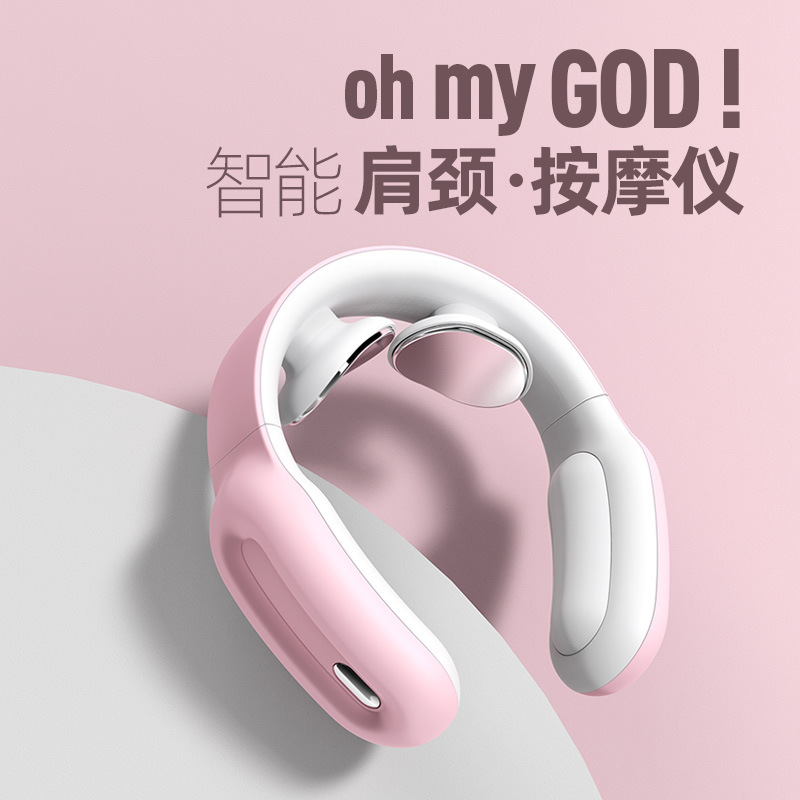 Cervical Spine Massager Intelligent Remote Control Shoulder and Neck Massager Multi-Functional Physiotherapy USB Rechargeable Massager Factory Direct Sale