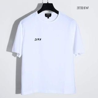 New Japanese and Korean Hot-Selling Apc Flocked Small Logo Printed Regular Size T-Shirt for Men and Women Couple Shirts