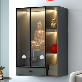 Buddhist Shrine Cabinet Buddha Cabinet Household Vertical Cabinet Modern Light Luxury Sacred Shrine Wall-mounted Buddhist Cabinet