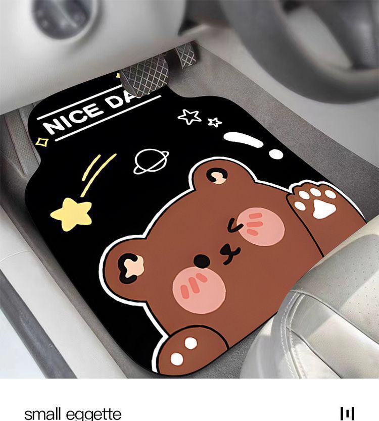 Cute cartoon non-slip four seasons universal non-slip car mat diatom mud car mat dirt-resistant wear-resistant car protection mat