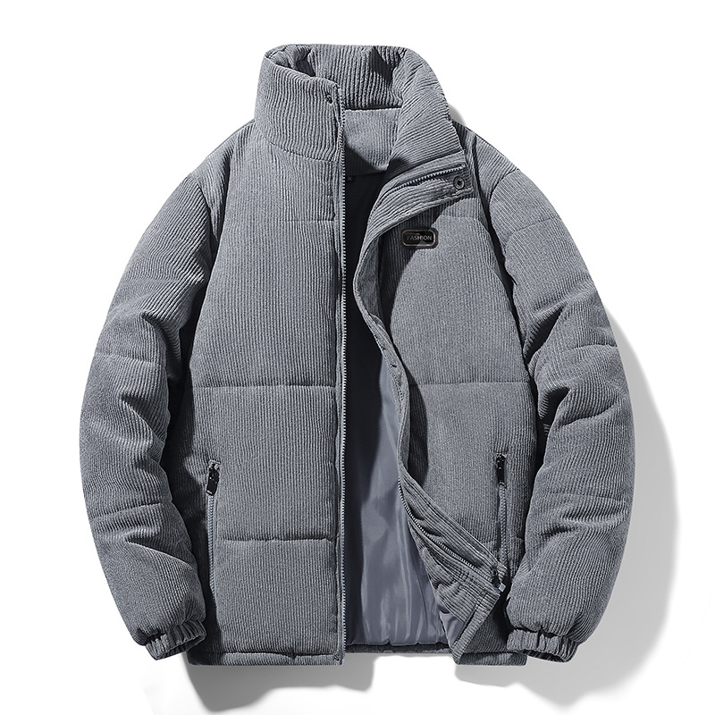 Neue Herren-Baumwollwattierte Jacke für Herbst/Winter 2025 – Dicke Thermojacke mit Baseballkragen_voghion.com