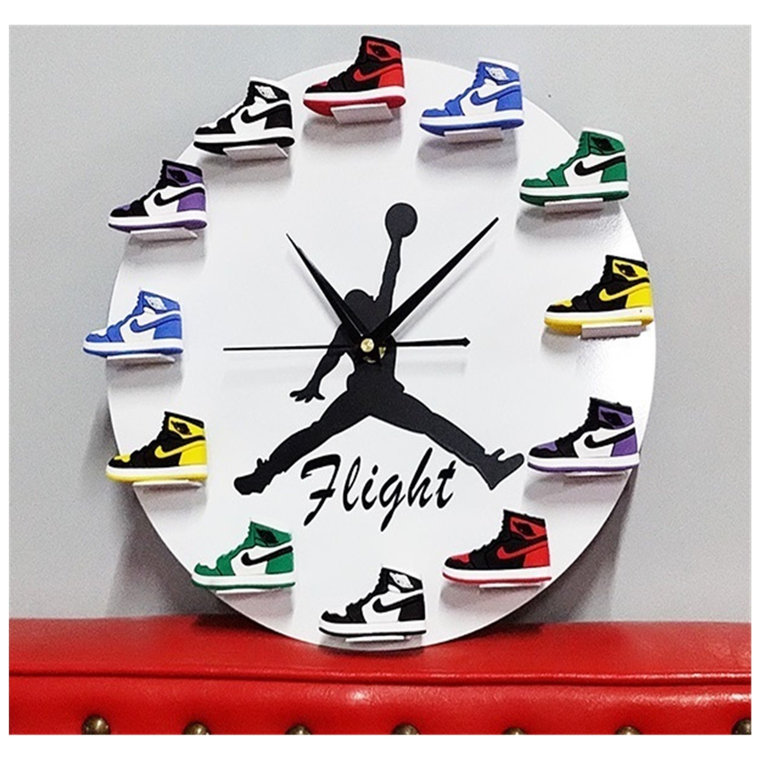 black flight on white background