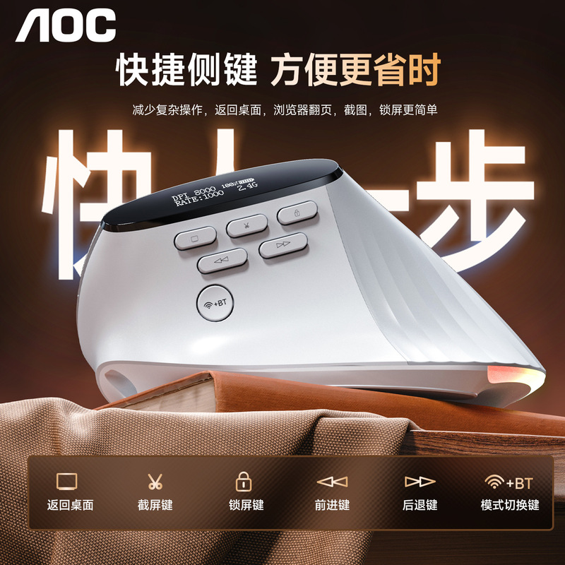 AOC GM500 ワイヤレスマウス第 4 世代充電垂直垂直人間工学マウス在庫卸売|undefined