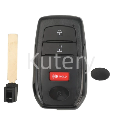Suitable for Toyota 2/3/4/5/6 Key Sienna Rav4 Corolla Smart Card Remote Control Car Key Shell (Car Keys) - section-a