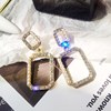 Silver needle, trend earrings, silver 925 sample, Korean style, internet celebrity, diamond encrusted, wholesale