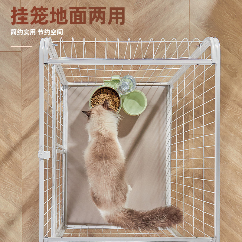 Mascota que cuelga el cuenco automático del perro que cuelga la jaula del animal doméstico cuenco de comida del gato que cuelga el cuenco colgante de acero inoxidable transfronterizo Amazon