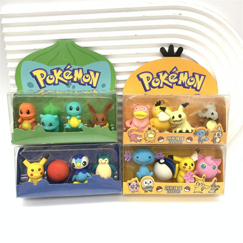 Comercio exterior Pokemon forma Borrador Mágico bebé Pikachu decoración hecha a mano anti-caspa borrador pequeño regalo