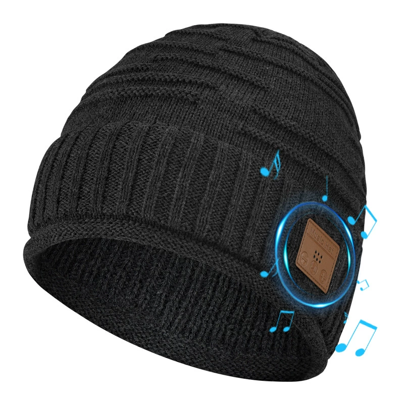 Bluetooth шапка Mq-B, перезаряжаемая вязаная шапка со встроенными съемными динамиками, возможность без рук