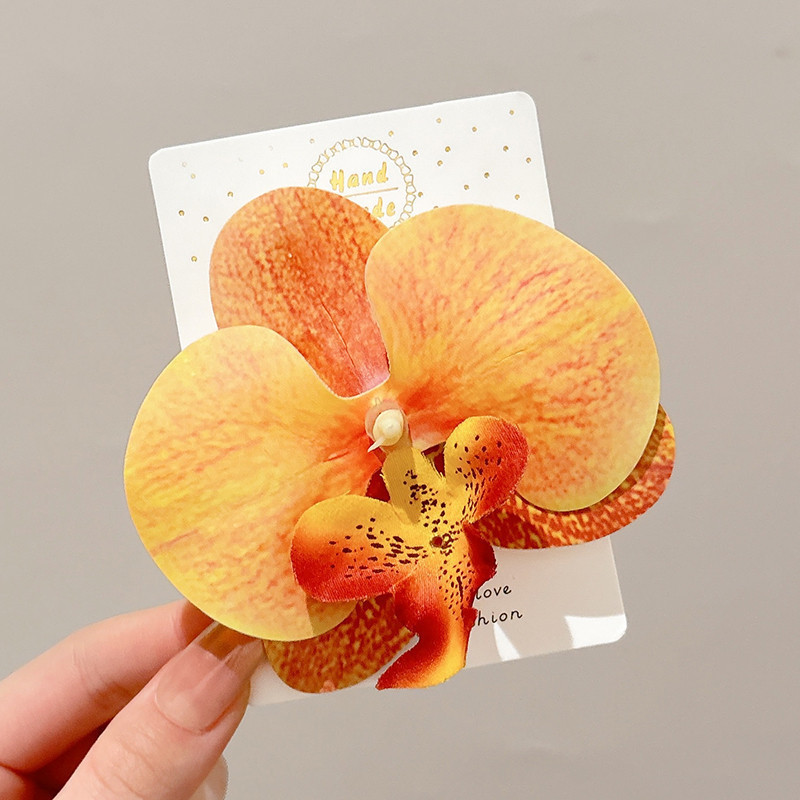 海边度假风超仙仿真花发饰半扎发鲨鱼夹绝美拍照氛围感抓夹头饰|undefined