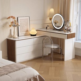 Dressing Table, Cupboard, Storage, Integrated Bedroom, Master Bedroom, Light Luxury Dressing Table, Solid Wood Dressing Table