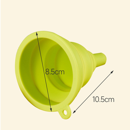 Foldable telescopic funnel, food-grade silicone mini household kitchen oil pouring, wine pouring, fueling, liquid separation, oil dispensing funnel