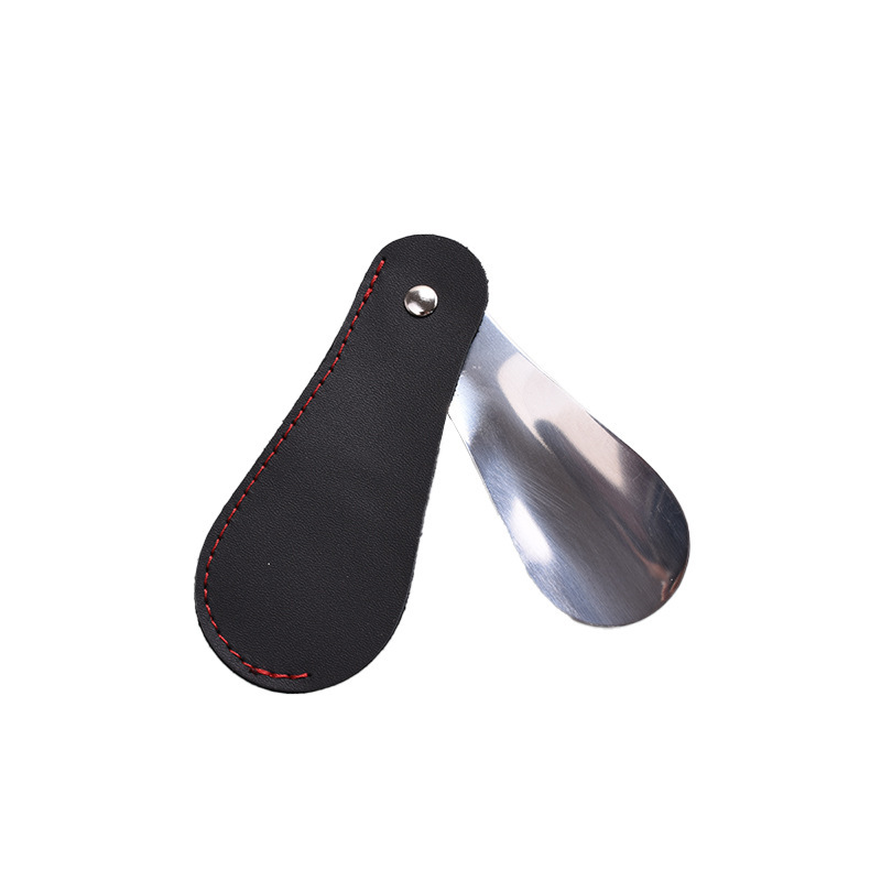 10cm largo negro + funda de cuero (plata)
