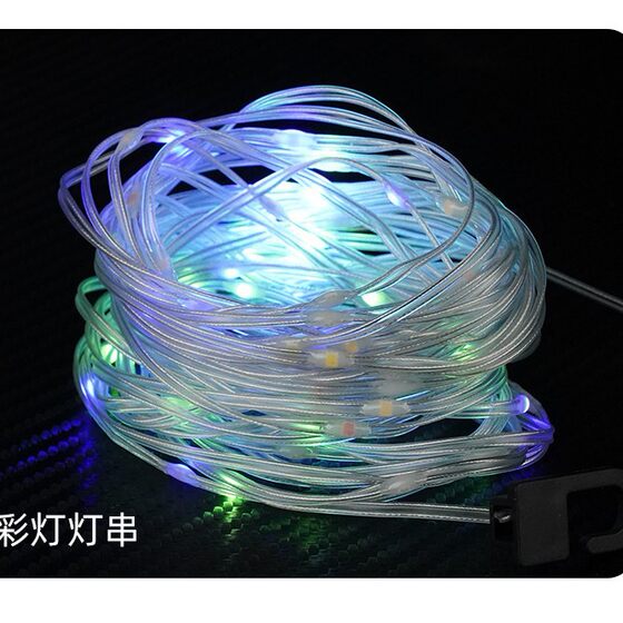 New household solar lights outdoor garden lights dark automatic light integrated human body induction with light string wall lamp