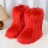 Red (imitation fox fur strips)
