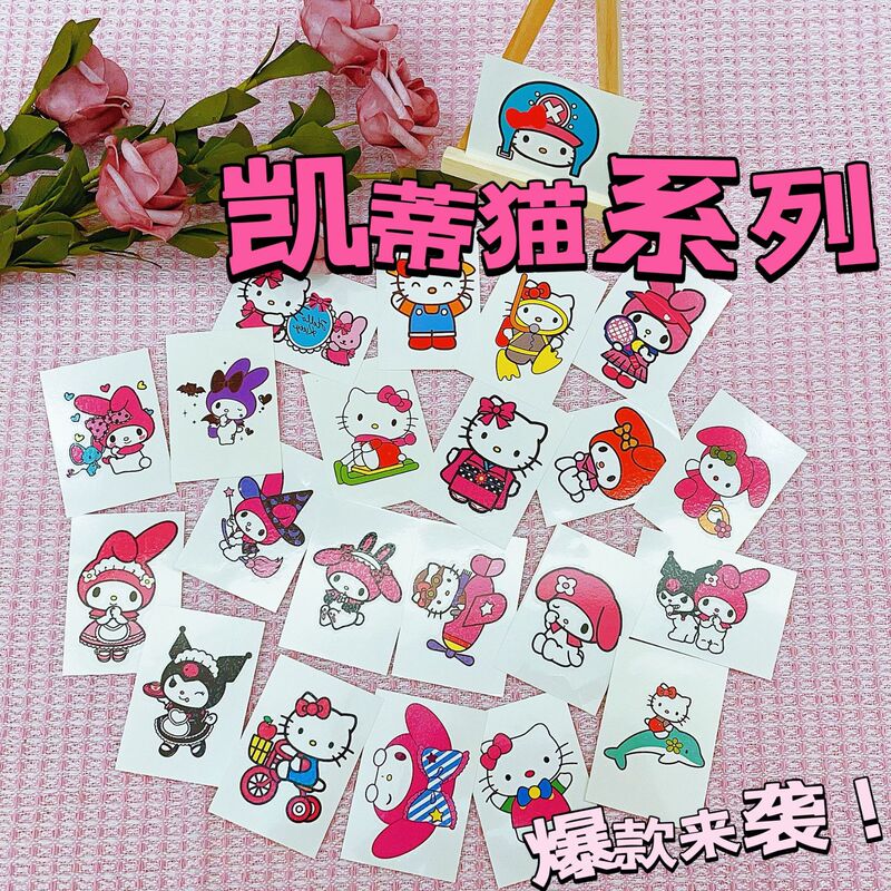 2024 New Hello Kitty Cat Tattoo Sticker Cute Cartoon Girl Heart Waterproof Long Lasting Tattoo Sticker 2024 New Hello Kitty Cat Tattoo Sticker Cute Cartoon Girl Heart Waterproof Long Lasting Tattoo Sticker