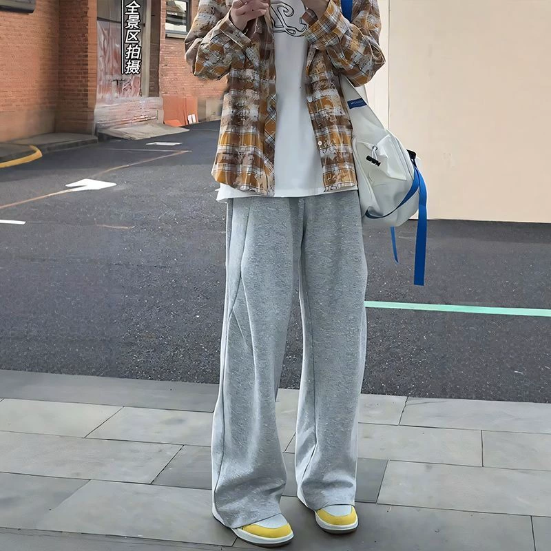 Осенние брюки для мужчин и женщин для отдыха, американский стиль, свободный прямой покрой