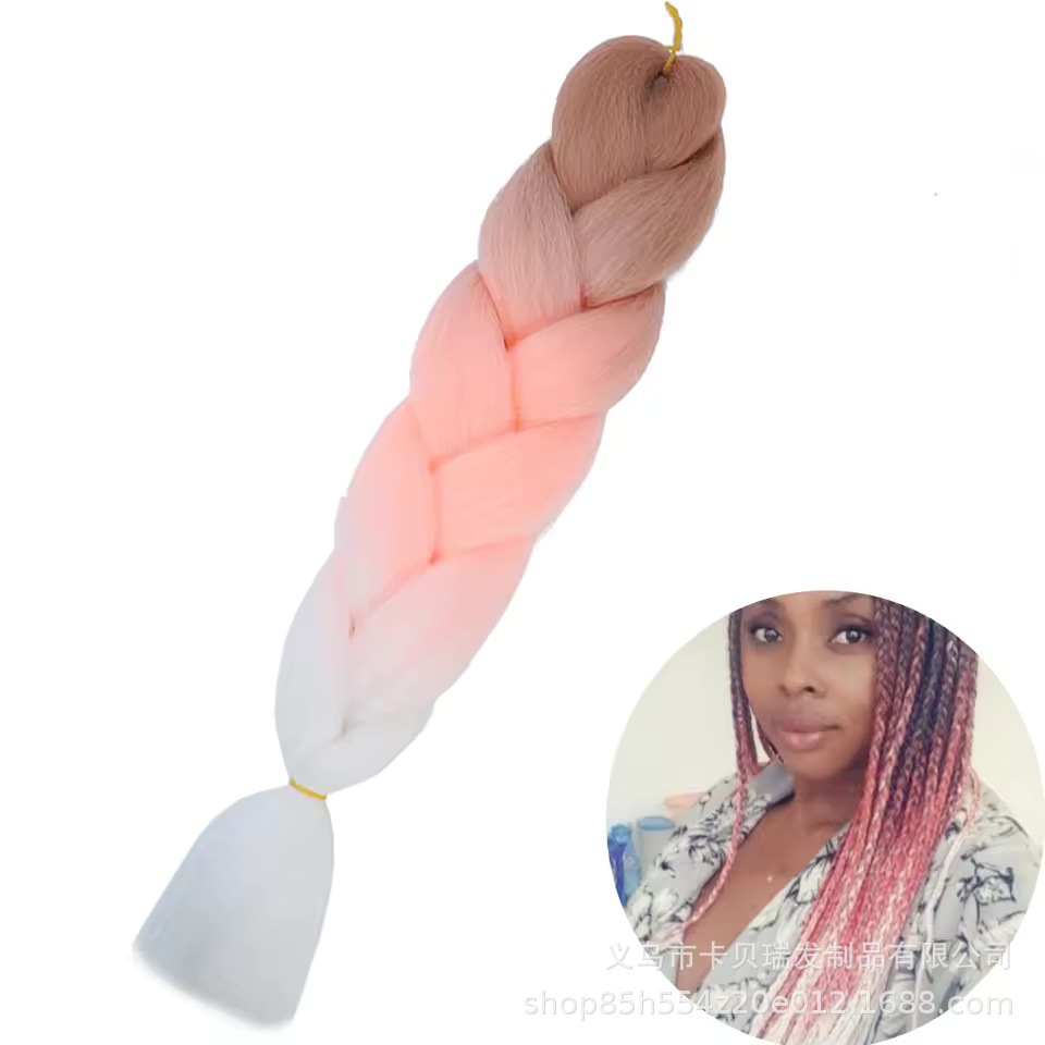 Xuchang pelucas al por mayor seda de alta temperatura teñido africano gran trenza jumbobraid fibra química colorida trenza sucia venta caliente