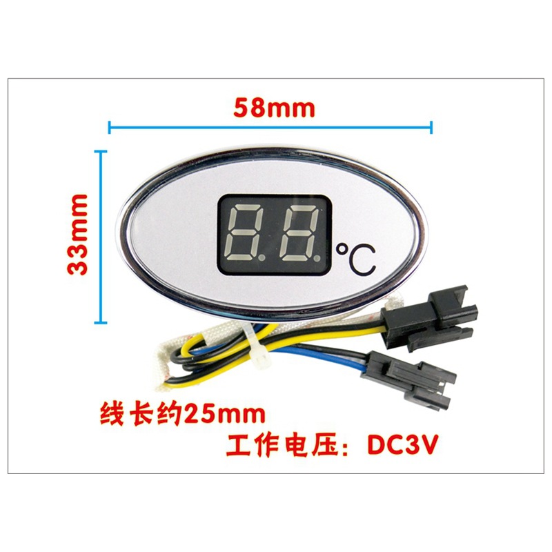 Temperatura del calentador de agua pantalla digital medidor fuerte gas de escape accesorios universales colección completa DC3V gas licuado