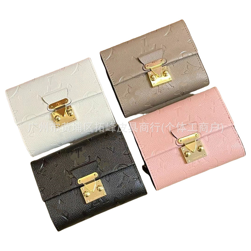 クロスボーダー新本革財布ミニポータブルショートウォレットクラシックレターエンボス加工 70% off 小銭入れ女性|undefined