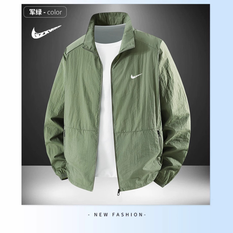 Cross-Border 2025 Summer Men's Quick-Drying Lightweight Breathable Skin Jacket with Stand Collar, Loose-Fitting Sun Protection Clothing for Men, Upf+50 Cross-Border 2025 Summer Men's Quick-Drying Lightweight Breathable Skin Jacket with Stand Collar, Loose-Fitting Sun Protection Clothing for Men, Upf+50